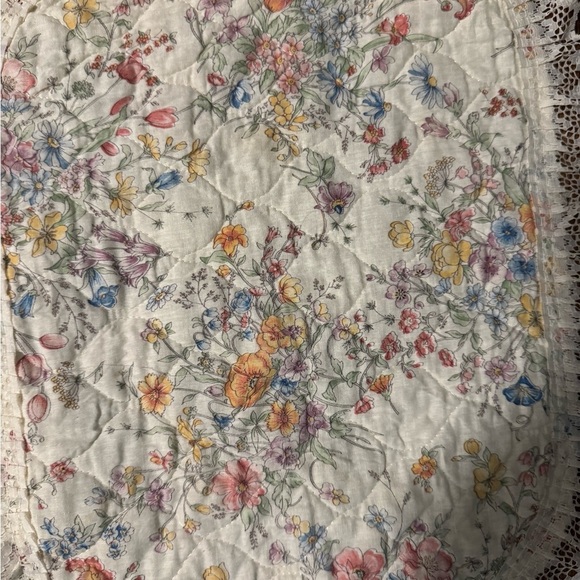 Set of 4 Vintage Floral Placement Mats 1 Table Runner w/ Lace Trim Cottagecore - Picture 15 of 15